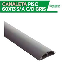 Canaletas para cables de piso 60x13 mm. Gris